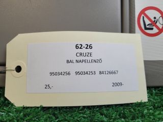 bontott CHEVROLET CRUZE Bal Napellenző