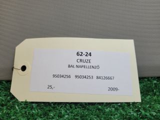 bontott CHEVROLET CRUZE Bal Napellenző