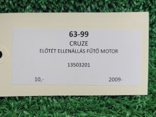 bontott CHEVROLET CRUZE Előtét Ellenállás Fűtőmotor