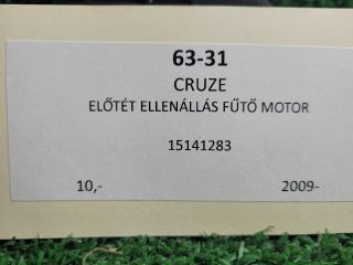 bontott CHEVROLET CRUZE Előtét Ellenállás Fűtőmotor