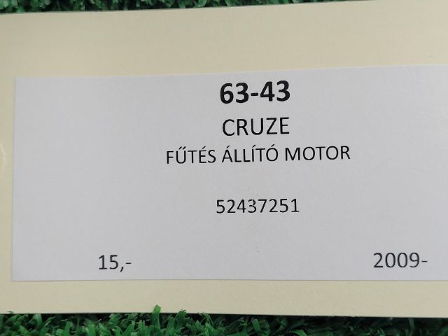 bontott CHEVROLET CRUZE Fűtés Állító Motor