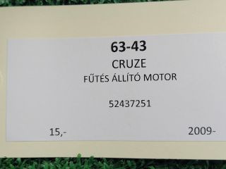 bontott CHEVROLET CRUZE Fűtés Állító Motor