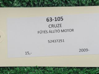 bontott CHEVROLET CRUZE Fűtés Állító Motor