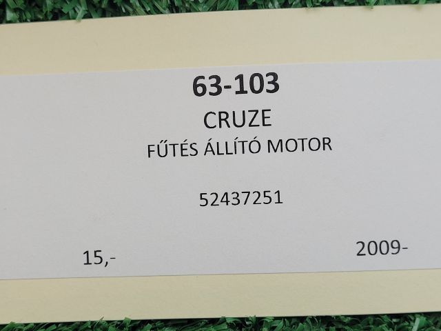 bontott CHEVROLET CRUZE Fűtés Állító Motor