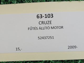 bontott CHEVROLET CRUZE Fűtés Állító Motor