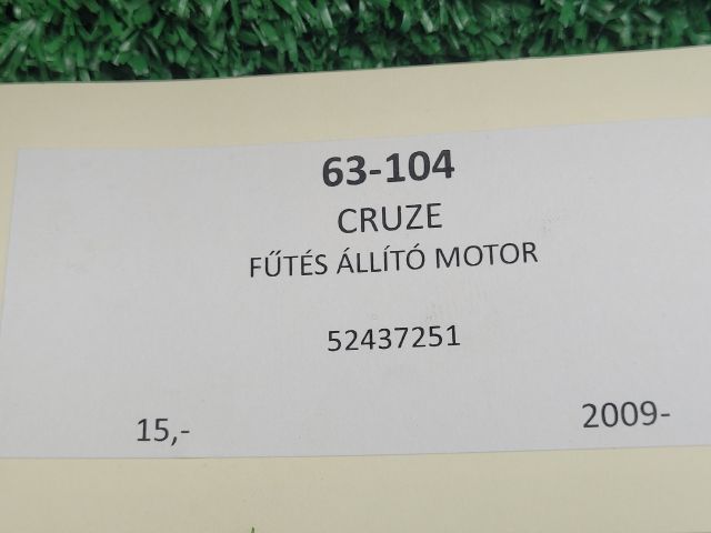 bontott CHEVROLET CRUZE Fűtés Állító Motor