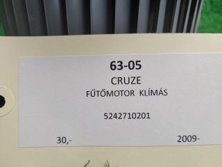 bontott CHEVROLET CRUZE Fűtőmotor (Klímás)