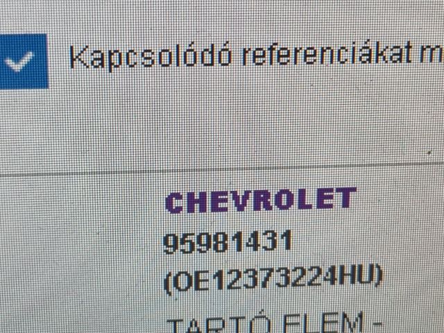 bontott CHEVROLET CRUZE Homlokfal (Üres lemez)