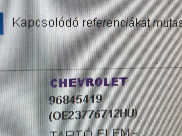 bontott CHEVROLET CRUZE Homlokfal (Üres lemez)