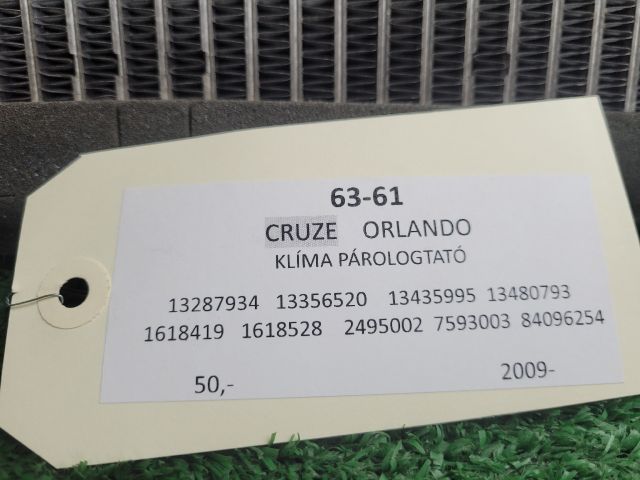 bontott CHEVROLET CRUZE Klíma Párologtató