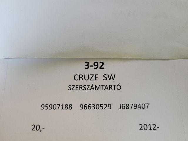 bontott CHEVROLET CRUZE Pótkerék Szerszámtartó