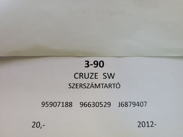 bontott CHEVROLET CRUZE Pótkerék Szerszámtartó