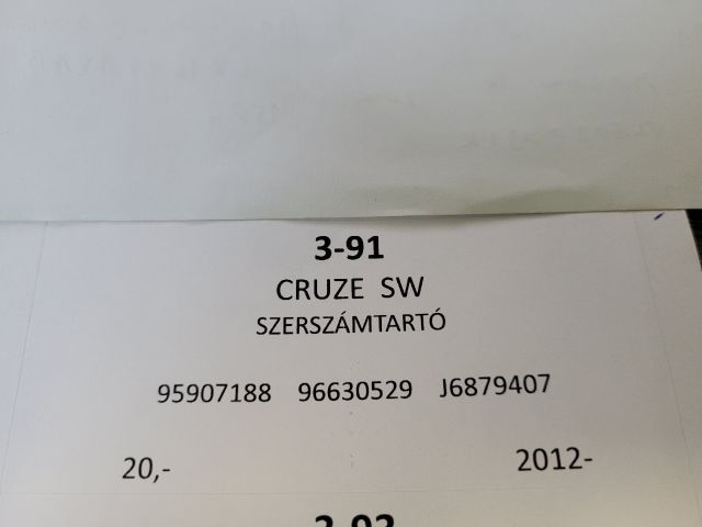 bontott CHEVROLET CRUZE Pótkerék Szerszámtartó