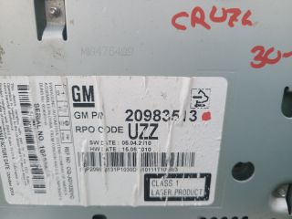 bontott CHEVROLET CRUZE Rádió / CD