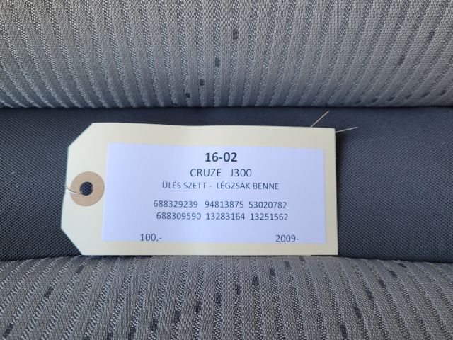 bontott CHEVROLET CRUZE Ülés Szett