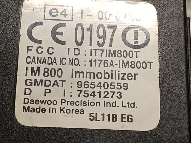 bontott CHEVROLET KALOS Gyújtáskapcsoló