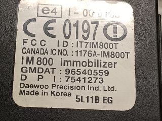 bontott CHEVROLET KALOS Gyújtáskapcsoló