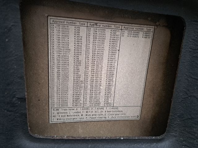 bontott CHEVROLET LACETTI Bal első Ajtó (Üres lemez)