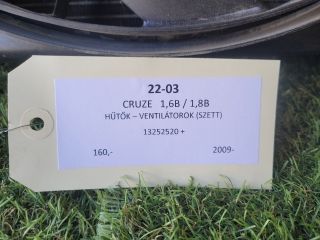 bontott CHEVROLET ORLANDO Hűtő Ventilátor(ok), Radiátor(ok) Szett