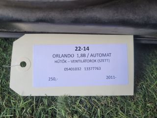 bontott CHEVROLET ORLANDO Hűtő Ventilátor(ok), Radiátor(ok) Szett