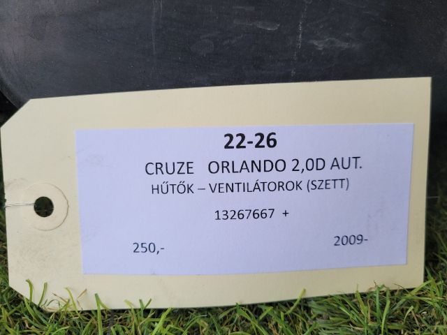 bontott CHEVROLET ORLANDO Hűtő Ventilátor(ok), Radiátor(ok) Szett