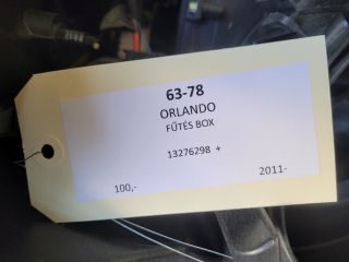 bontott CHEVROLET ORLANDO Fűtés Box