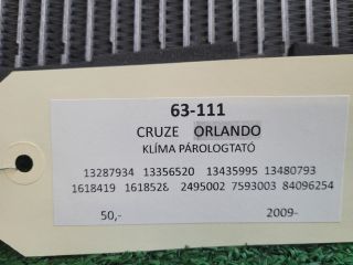 bontott CHEVROLET ORLANDO Klíma Párologtató