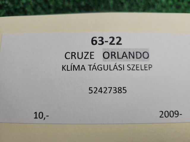 bontott CHEVROLET ORLANDO Klíma Tágulási Szelep