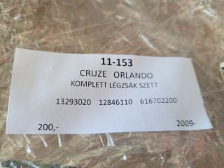 bontott CHEVROLET ORLANDO Komplett Légzsák Szett