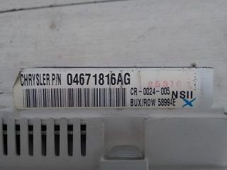 bontott CHRYSLER PT CRUISER Kilométeróra