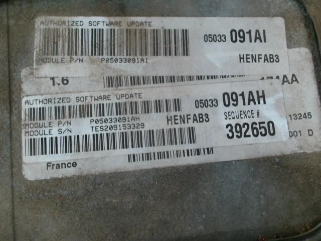 bontott CHRYSLER PT CRUISER Motorvezérlő