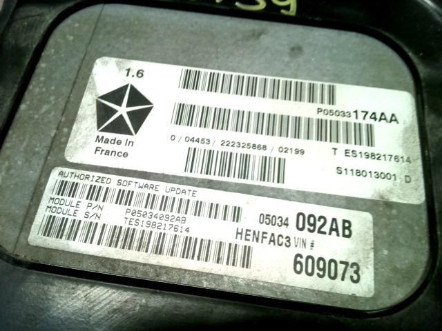 bontott CHRYSLER PT CRUISER Motorvezérlő