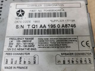 bontott CHRYSLER PT CRUISER Rádió / CD