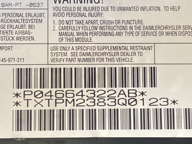 bontott CHRYSLER PT CRUISER Utasoldali Légzsák