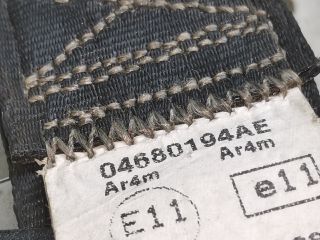 bontott CHRYSLER VOYAGER Jobb hátsó Biztonsági Öv