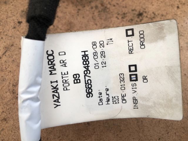 bontott CITROËN BERLINGO II Jobb hátsó Ajtó Kábelköteg