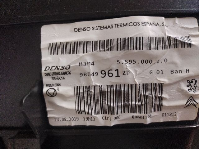 bontott CITROËN C-ELYSEE Fűtés Box