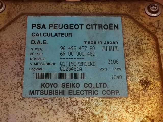 bontott CITROËN C3 Szervó Szivattyú Elektronika