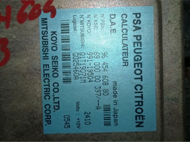 bontott CITROËN C3 Motorvezérlő