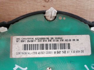 bontott CITROËN C3 Kilométeróra