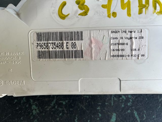 bontott CITROËN C3 Kilométeróra