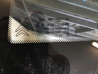 bontott CITROËN C3 Bal C Oszlop Oldalablak Üveg