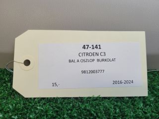 bontott CITROËN C3 III Bal A Oszlop Burkolat