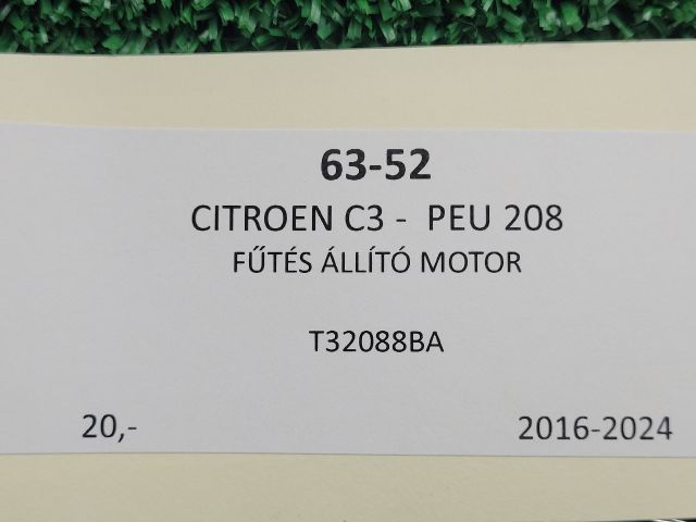 bontott CITROËN C3 III Fűtés Állító Motor