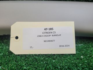 bontott CITROËN C3 III Jobb A Oszlop Burkolat