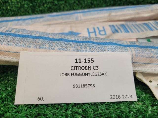 bontott CITROËN C3 III Jobb első Függöny Légzsák