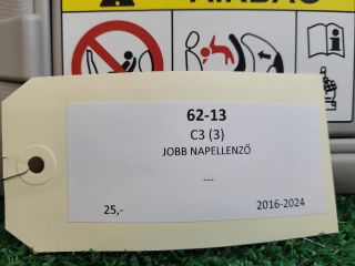 bontott CITROËN C3 III Jobb Napellenző
