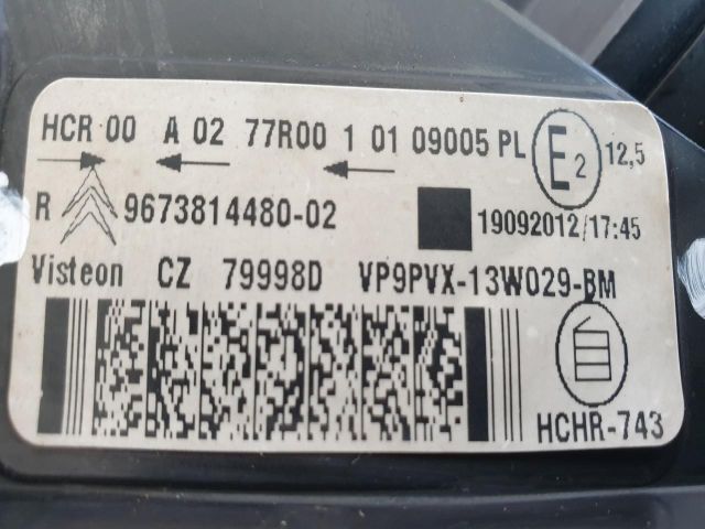 bontott CITROËN C3 Jobb Fényszóró