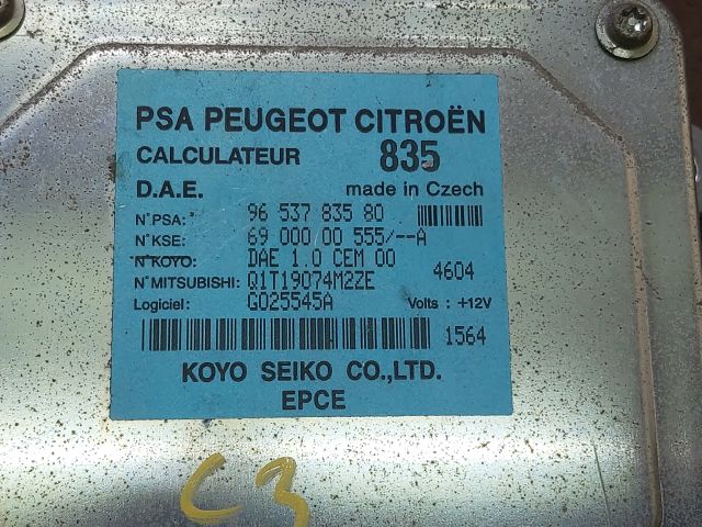 bontott CITROËN C3 Kormánymű Elektronika