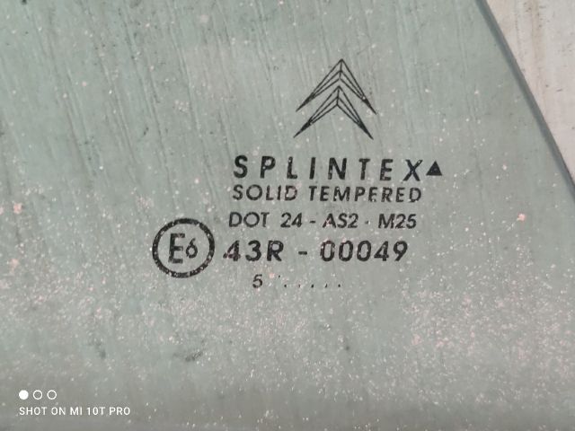 bontott CITROËN C3 PLURIEL Bal C Oszlop Oldalablak Üveg